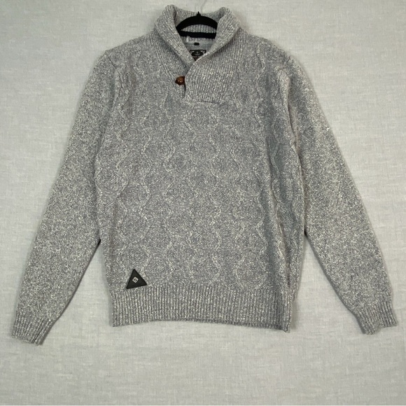 Point Zero Gold Cowl Neck Sweater Textured Knit Semi-Fit Size Large - Picture 1 of 8